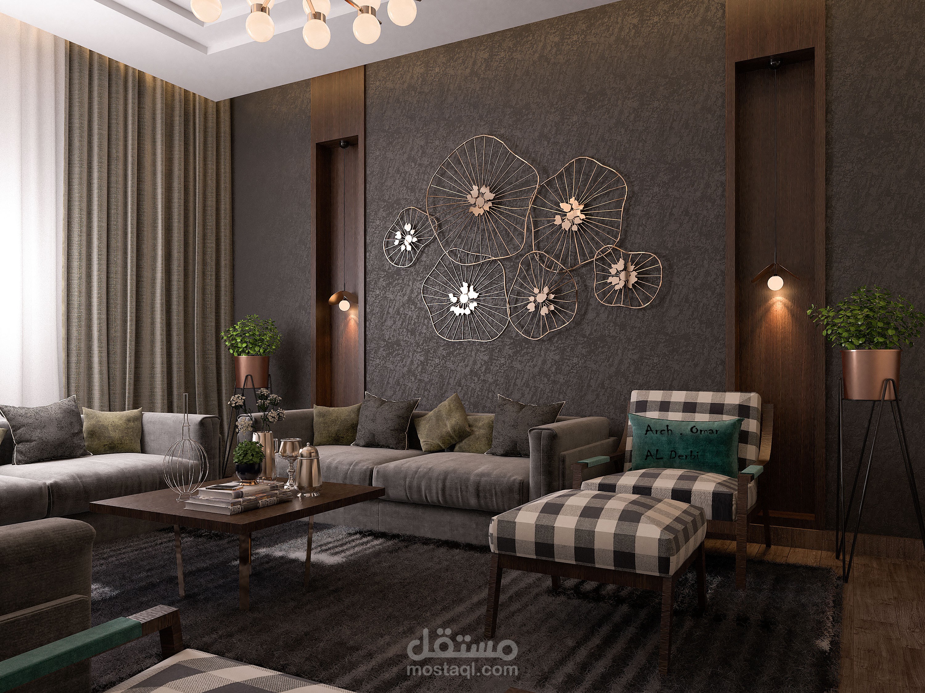 تصميم  داخلي لمجلس نساء في السعودية