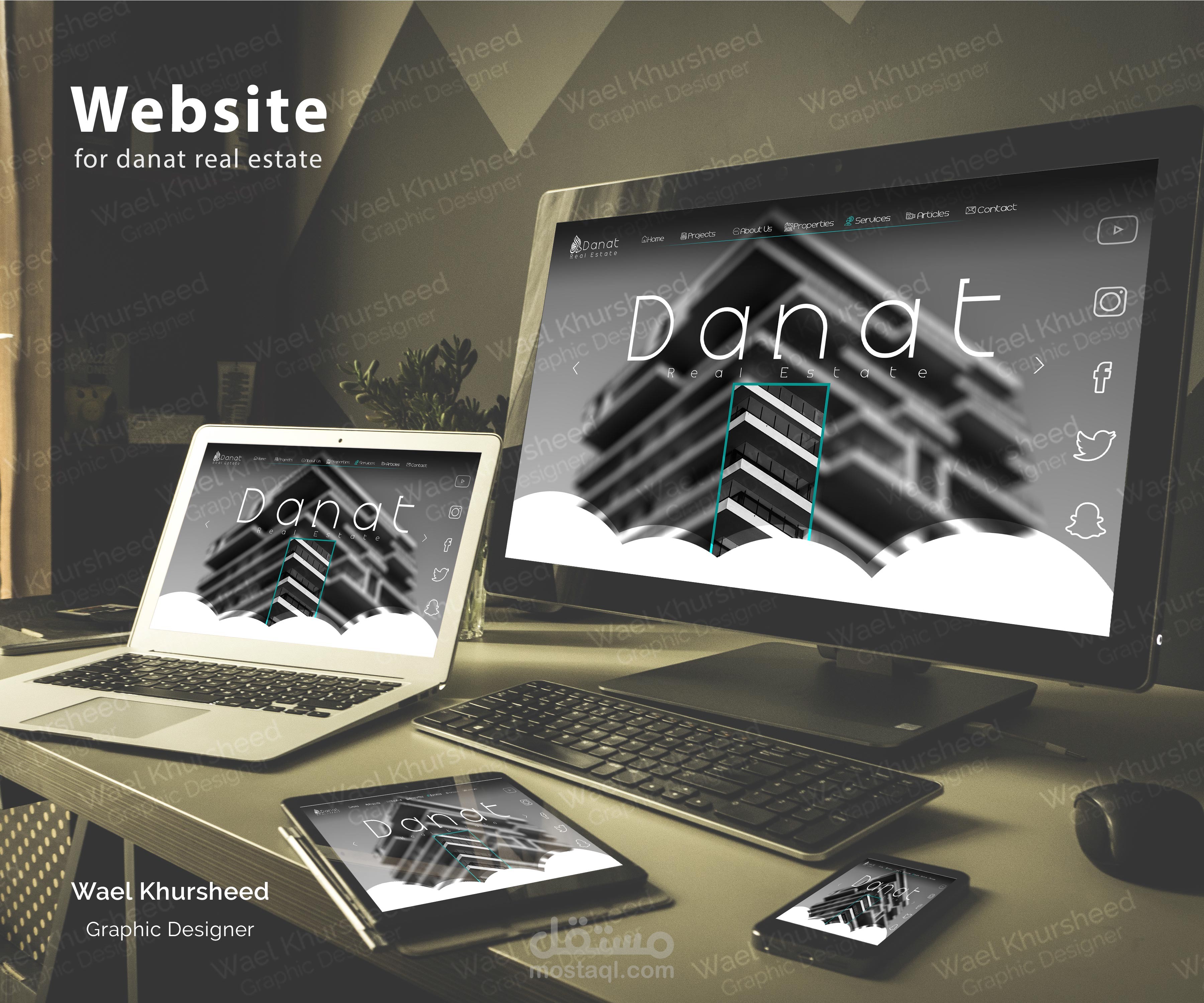 تصميم ويب سايت UI UX Design بطريقة عصرية احترافية