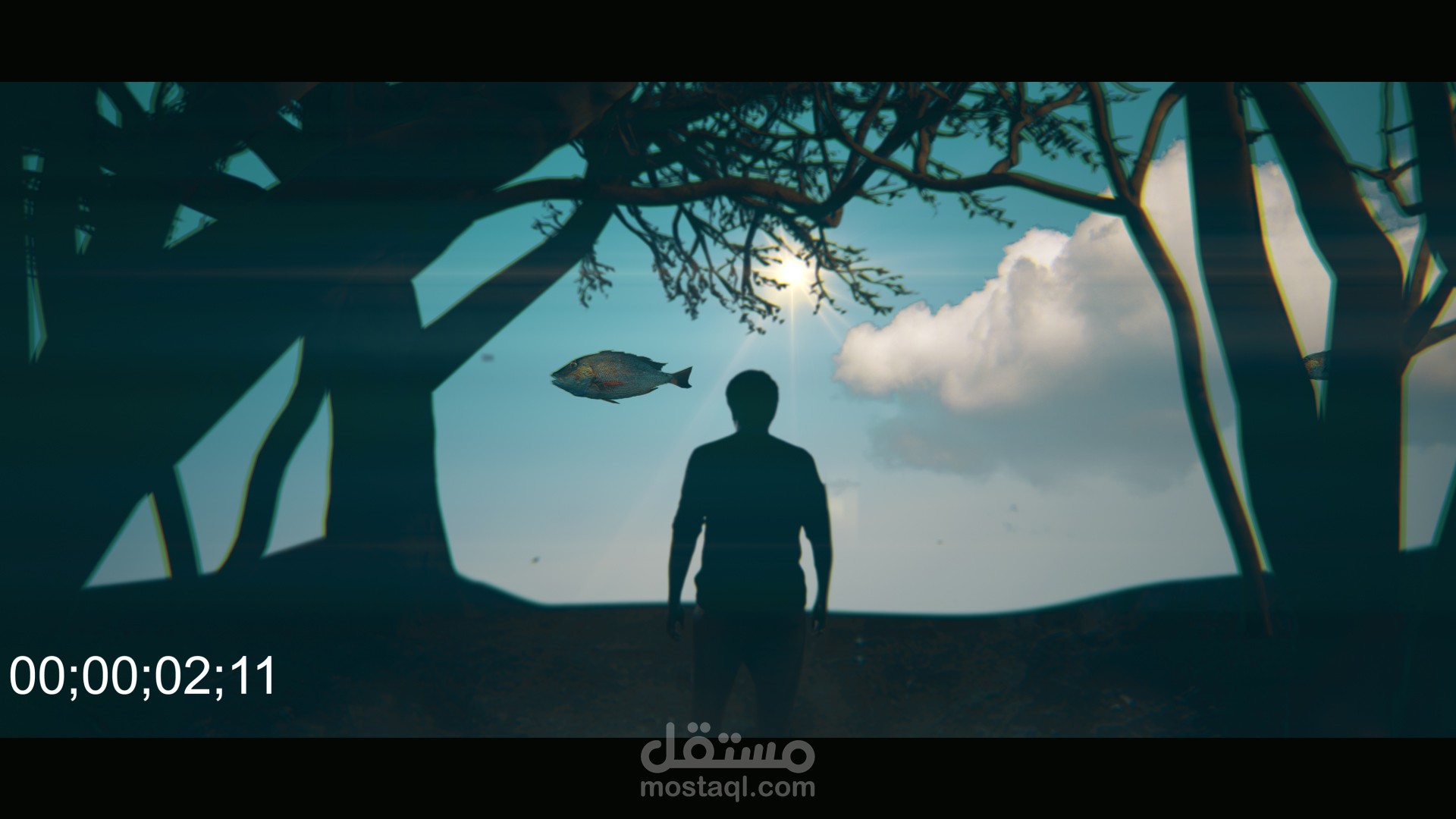 فيلم قصير كامل من الثري دي 3D  فصل الكروما والمونتاج و تصحيح الالوان و تدرج الالوان و الميكينج