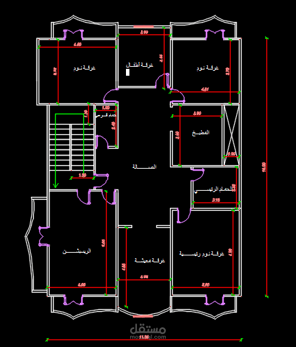 تقسيم معماري لفيلا