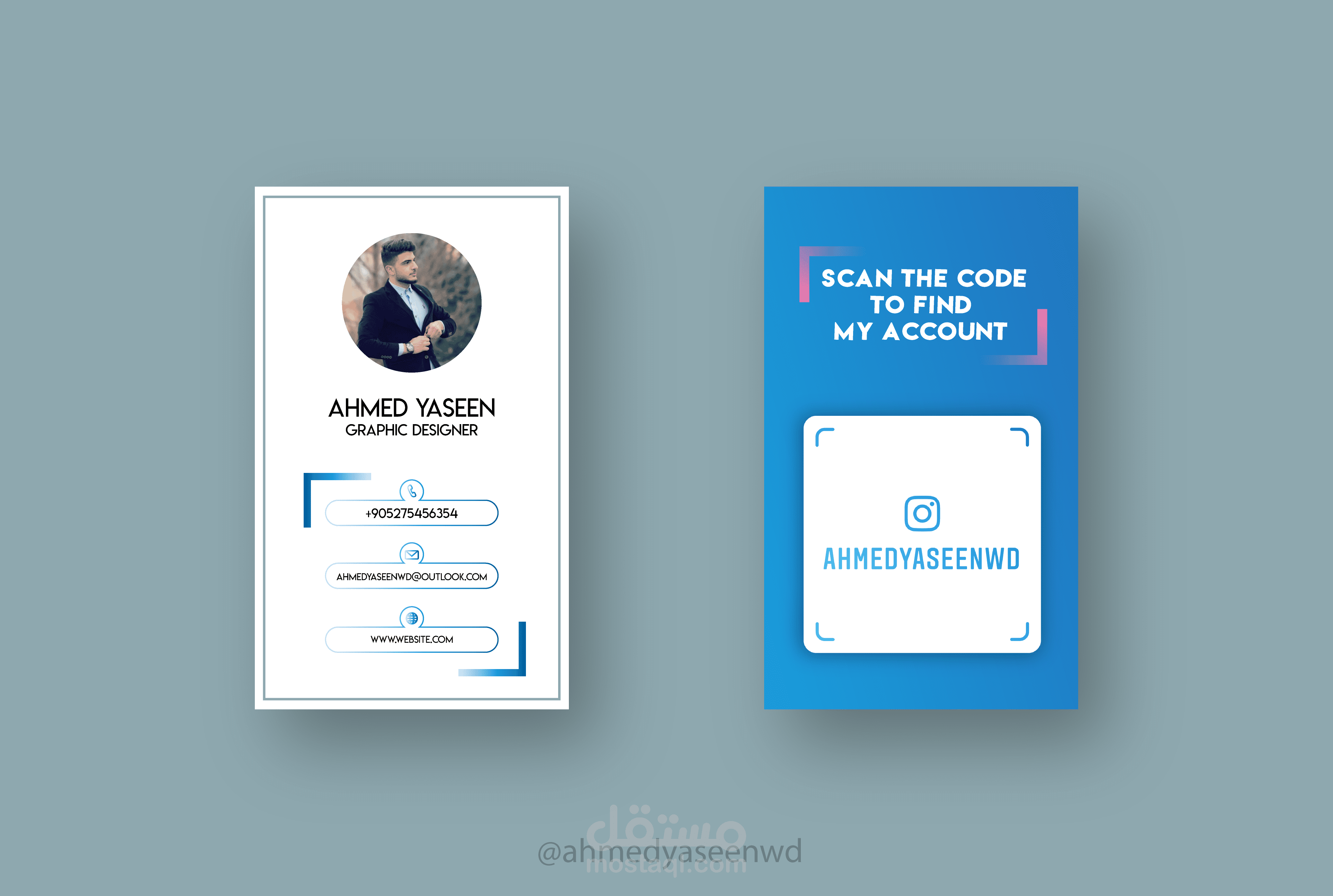 بطاقة تعريفية business card