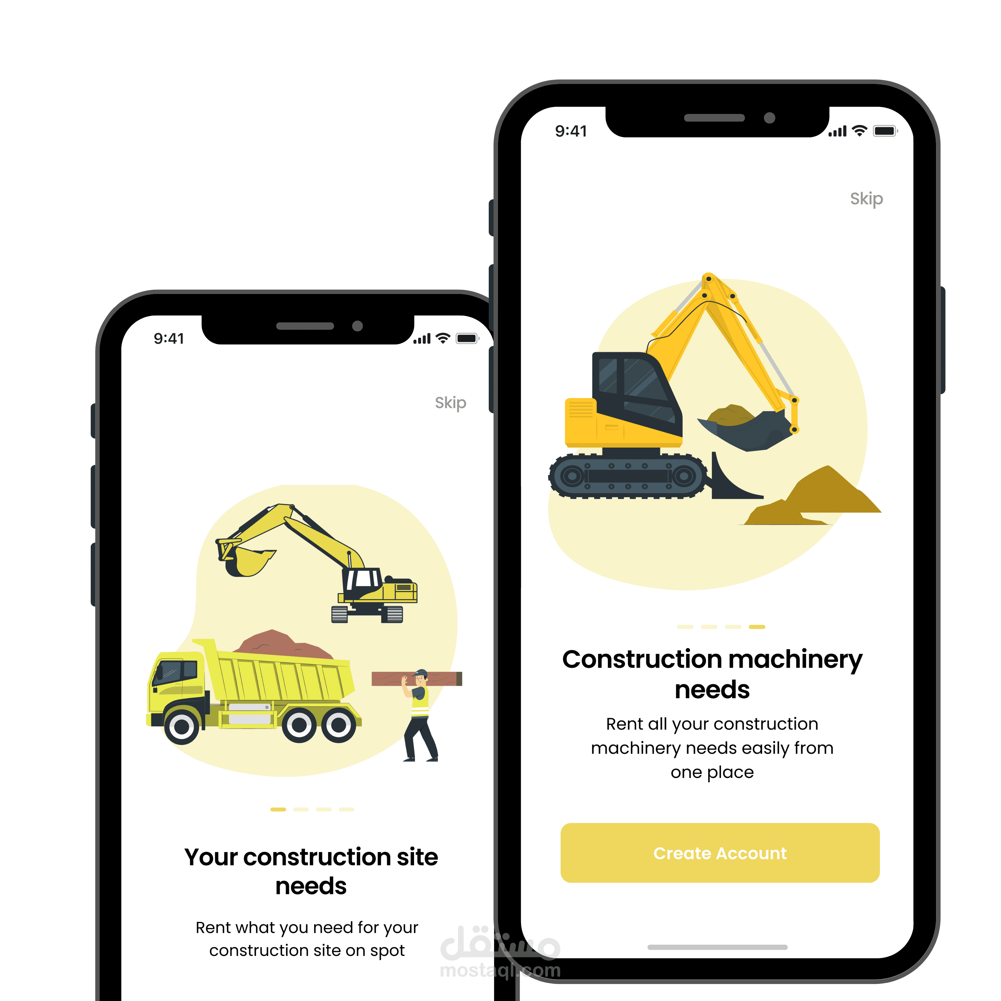 تطبيق Agarly - المنصة الأولى لتأجير معدات الإنشاءات والآلات الثقيلة