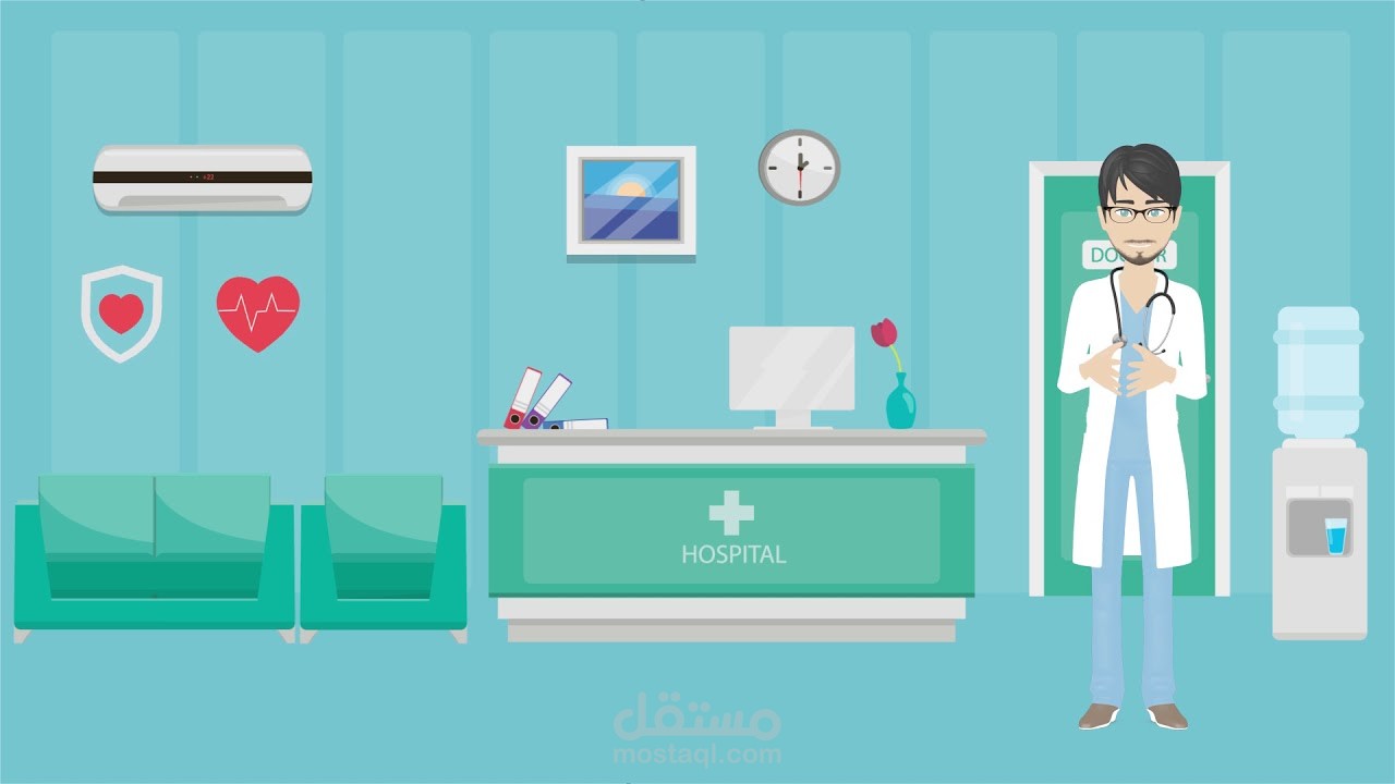 اعلان موشن جرافيكس عن عيادة طبية مصرية