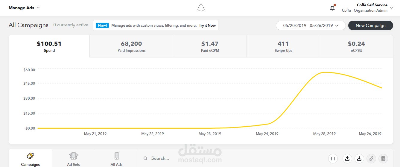 نماذج من حملات سنابشات ادس
