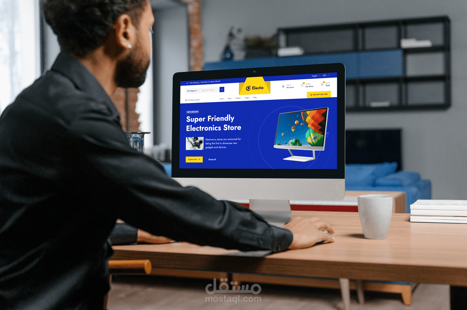 تصميم متجر الاكتروني