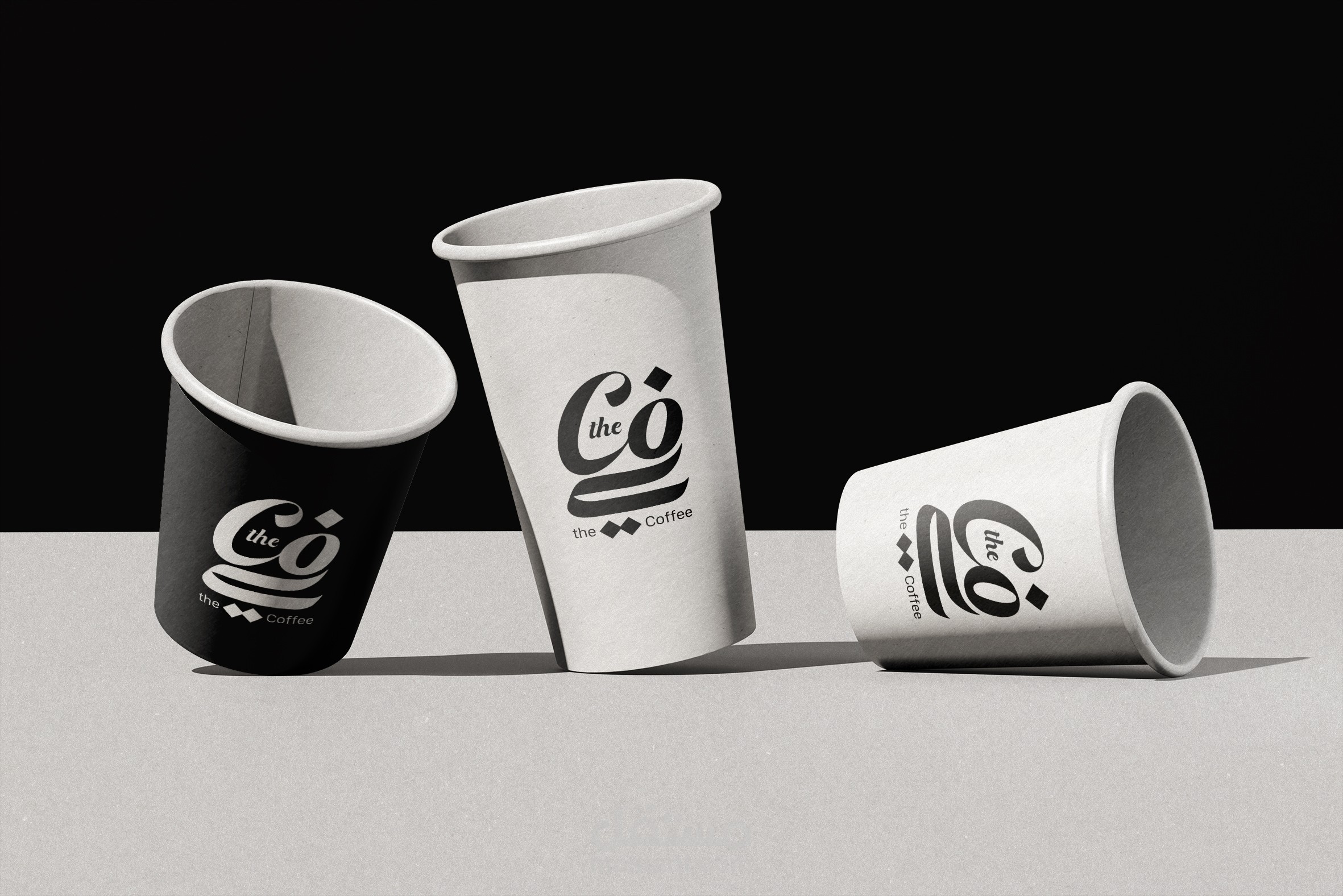 تصميم الشعار والهوية البصرية لكوفي شوب The Coffee