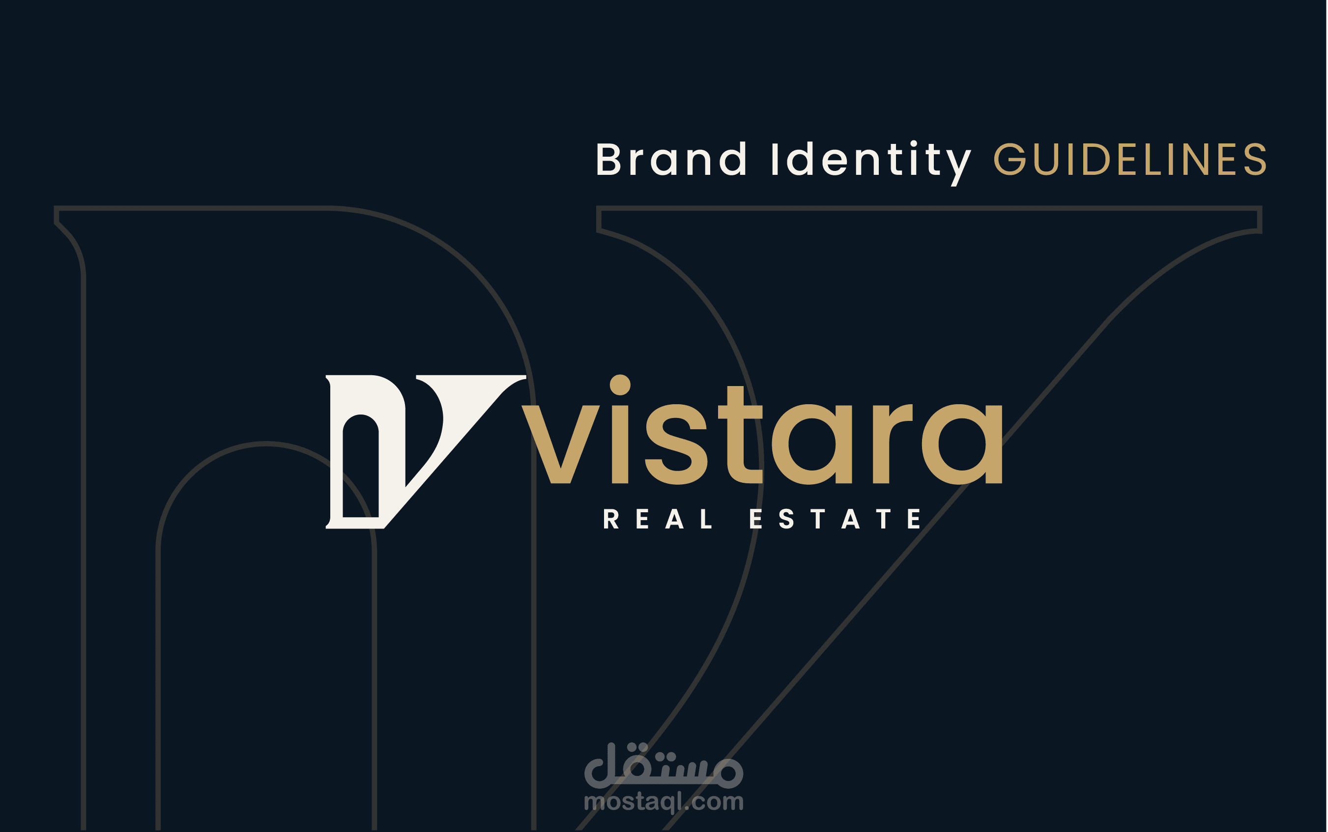 تصميم الشعار والهوية البصرية لشركة Vistara العقارية