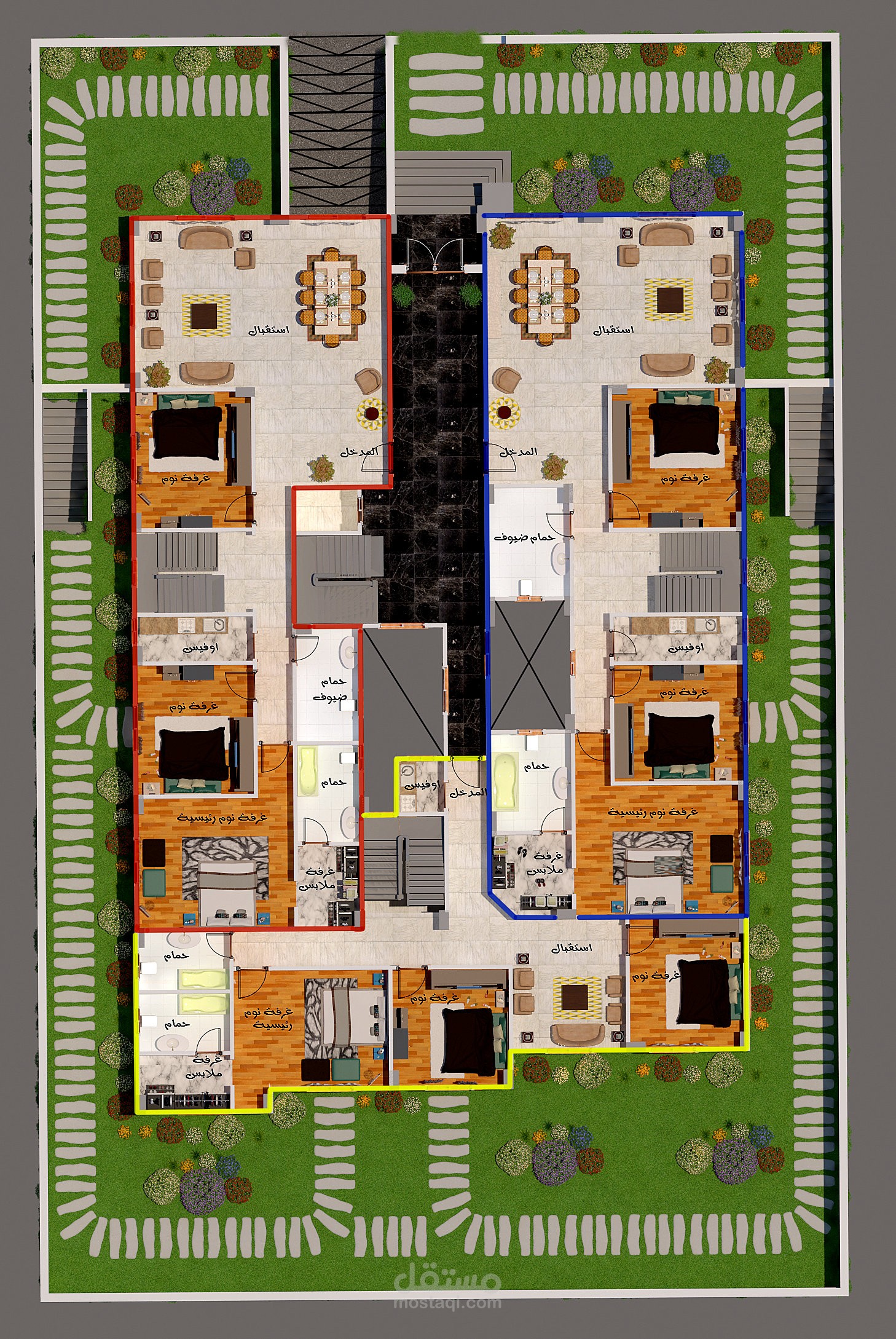 اظهار مسقط افقى بالثرى دى ماكس