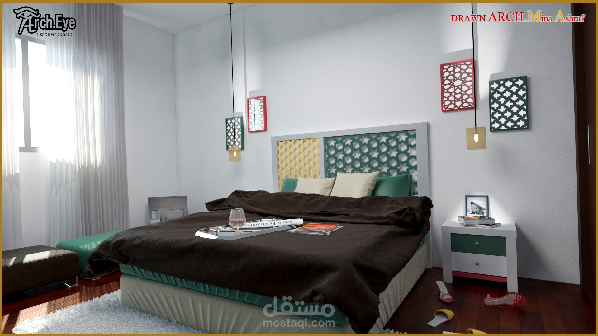 تصميم داخلى لحجرة نوم