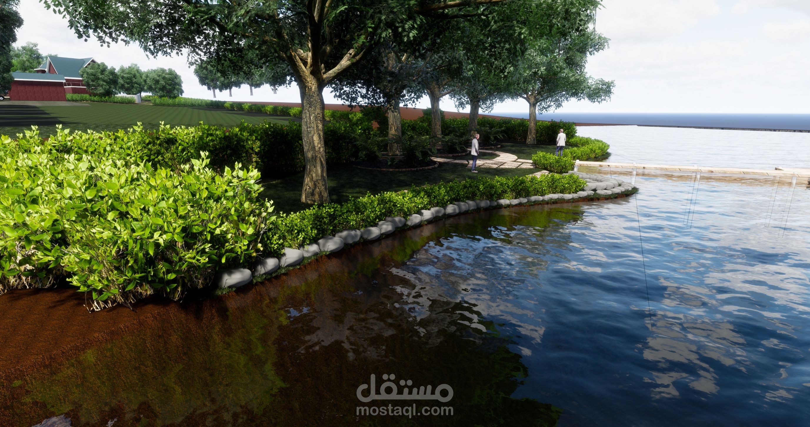 تصميم لاندسكيب لمساحة من الأرض