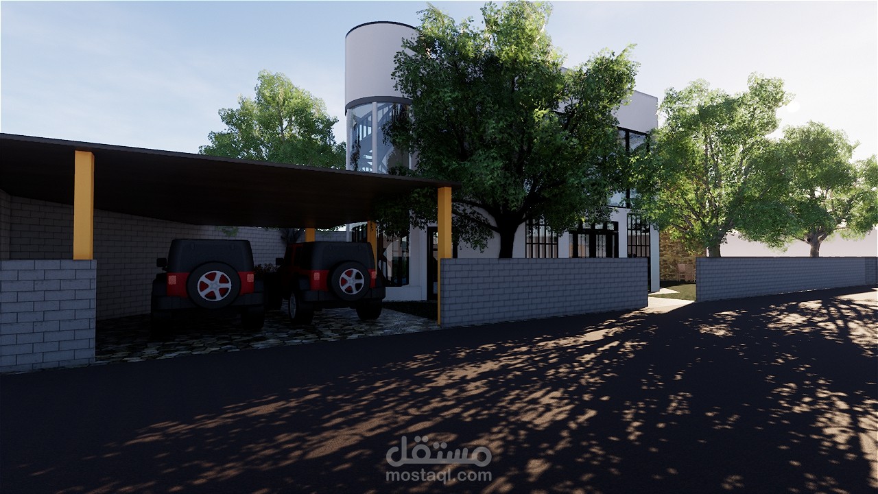 مشروع فيلا مع شقتين في السعودية