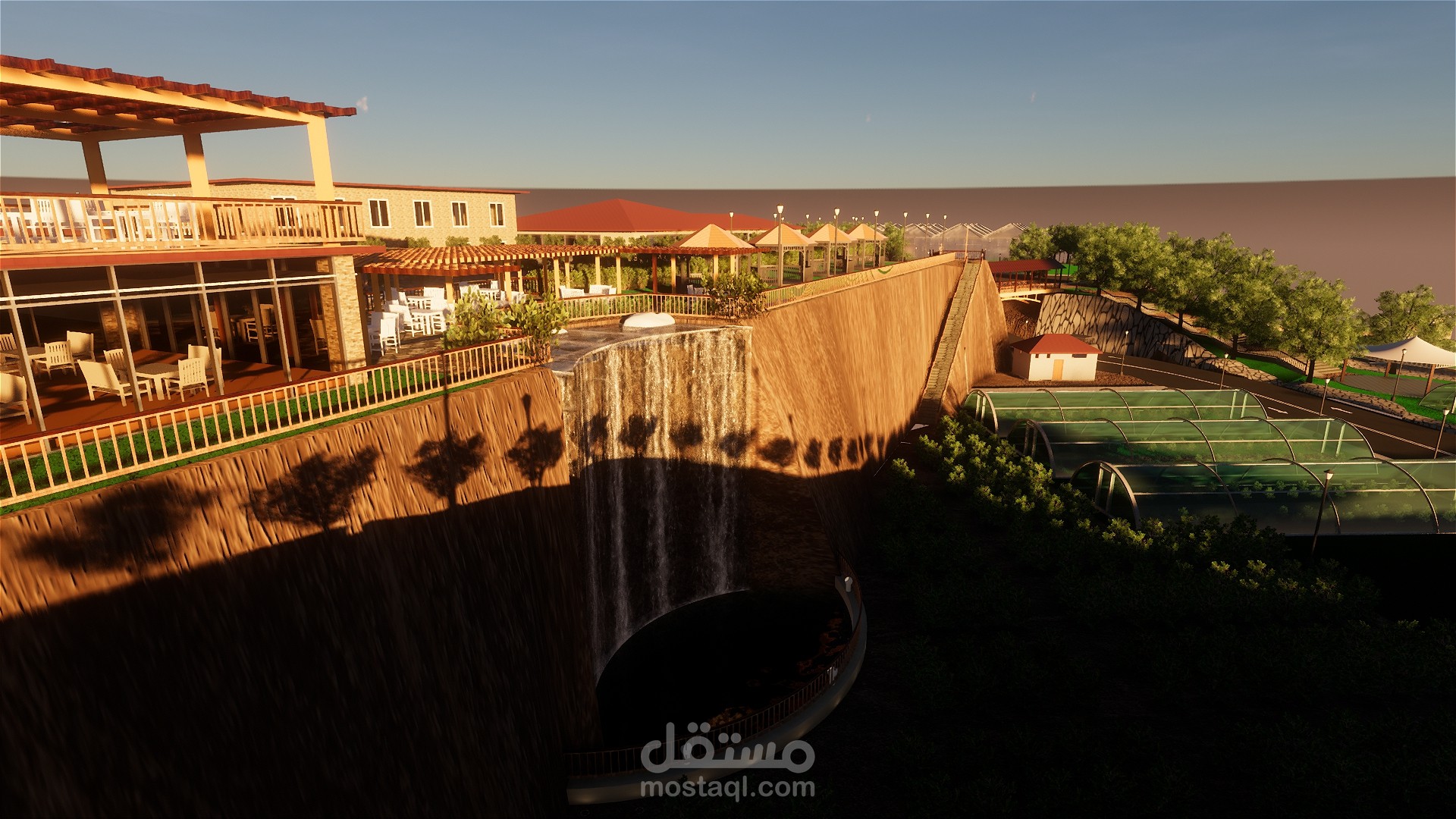 تصميم مزرعة جبلية متعددة المرافق 36000 متر مربع