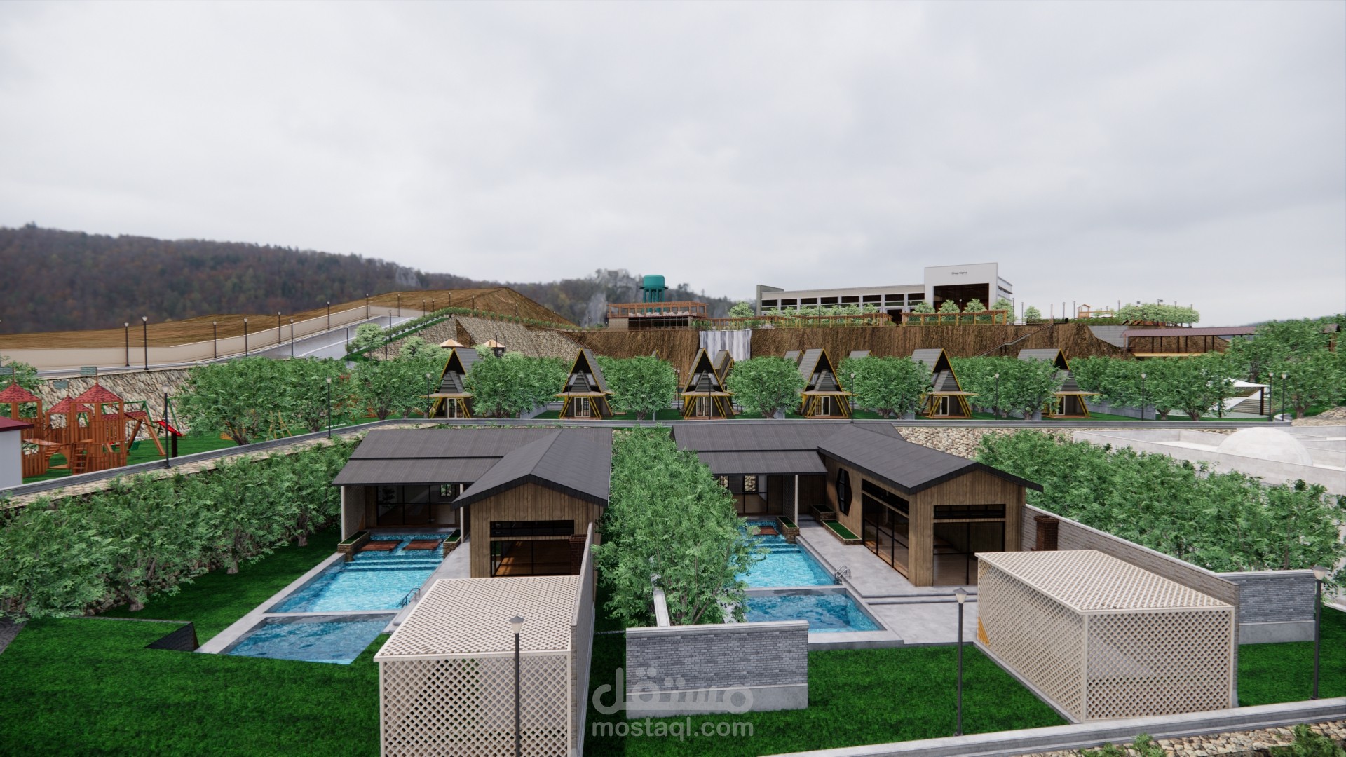 مقترح إبتدائي لتطوير منطقة جبلية بالسعودية