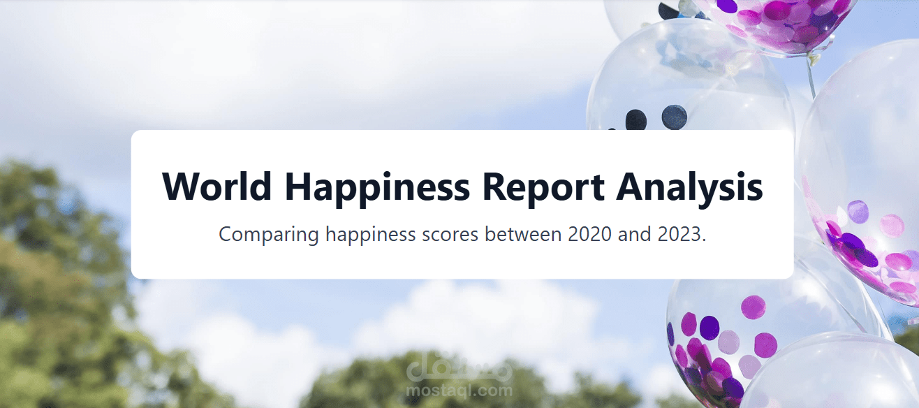 Dashboard تحليل تقرير مؤشر السعادة العالمي 2019-2023
