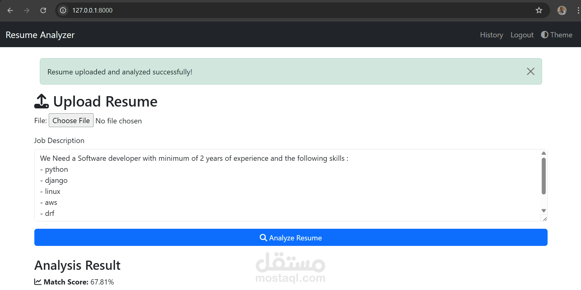 مشروع: محلل السيرة الذاتية الذكي باستخدام الذكاء الاصطناعي وتقنيات معالجة اللغة الطبيعية