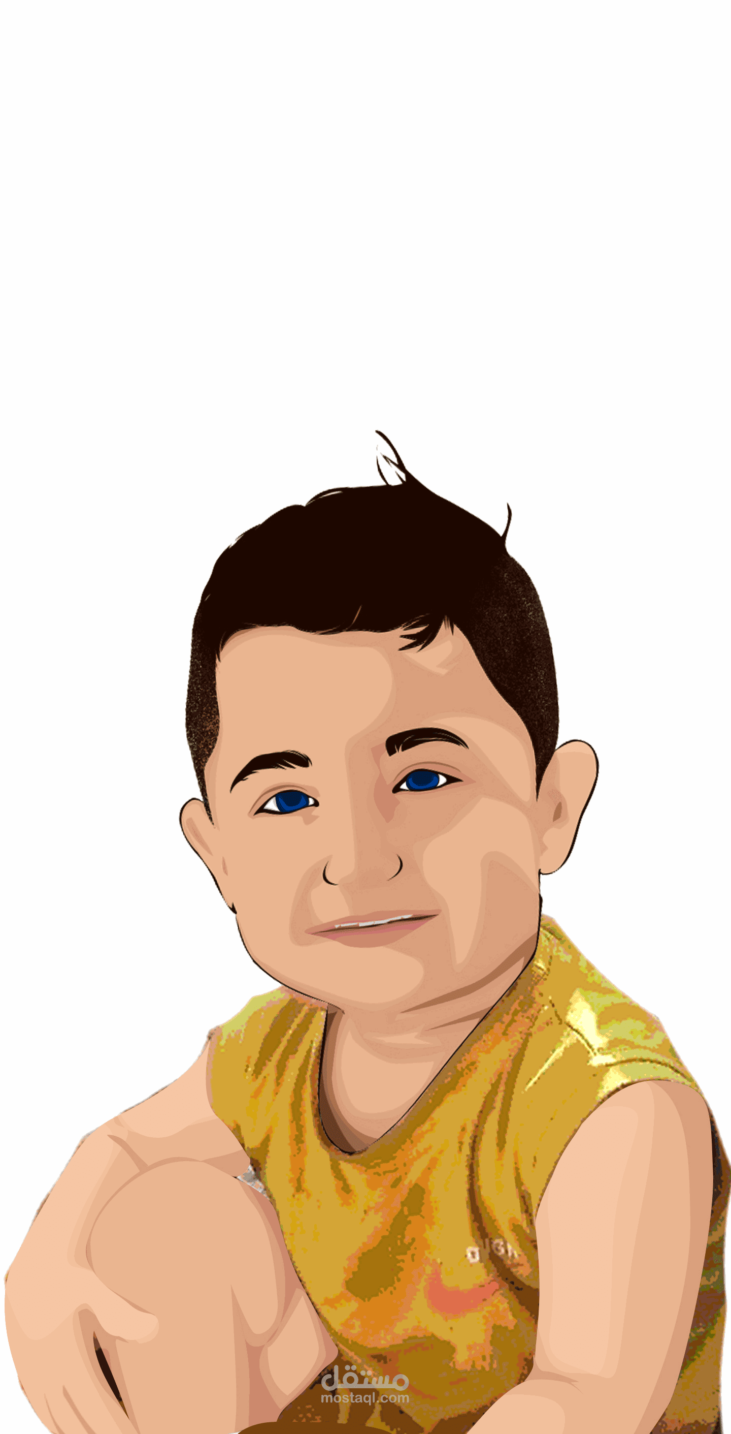 رسم الوجه واليد فيكتور ارت - Vector Art.