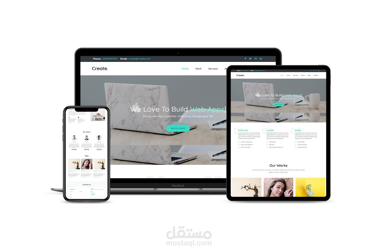 create website (landing page)