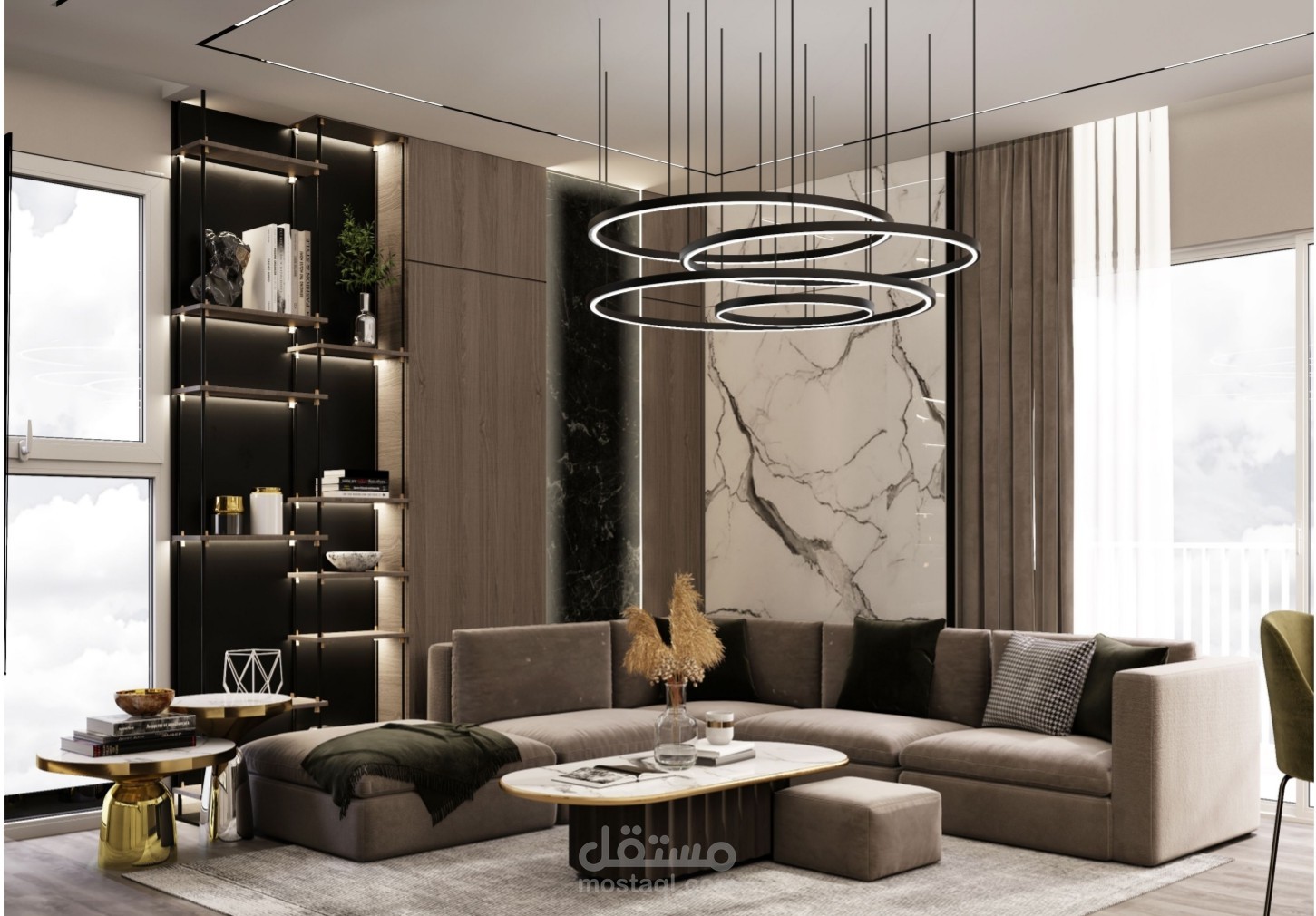 تصميم داخلي 3D لفيلا بدبي