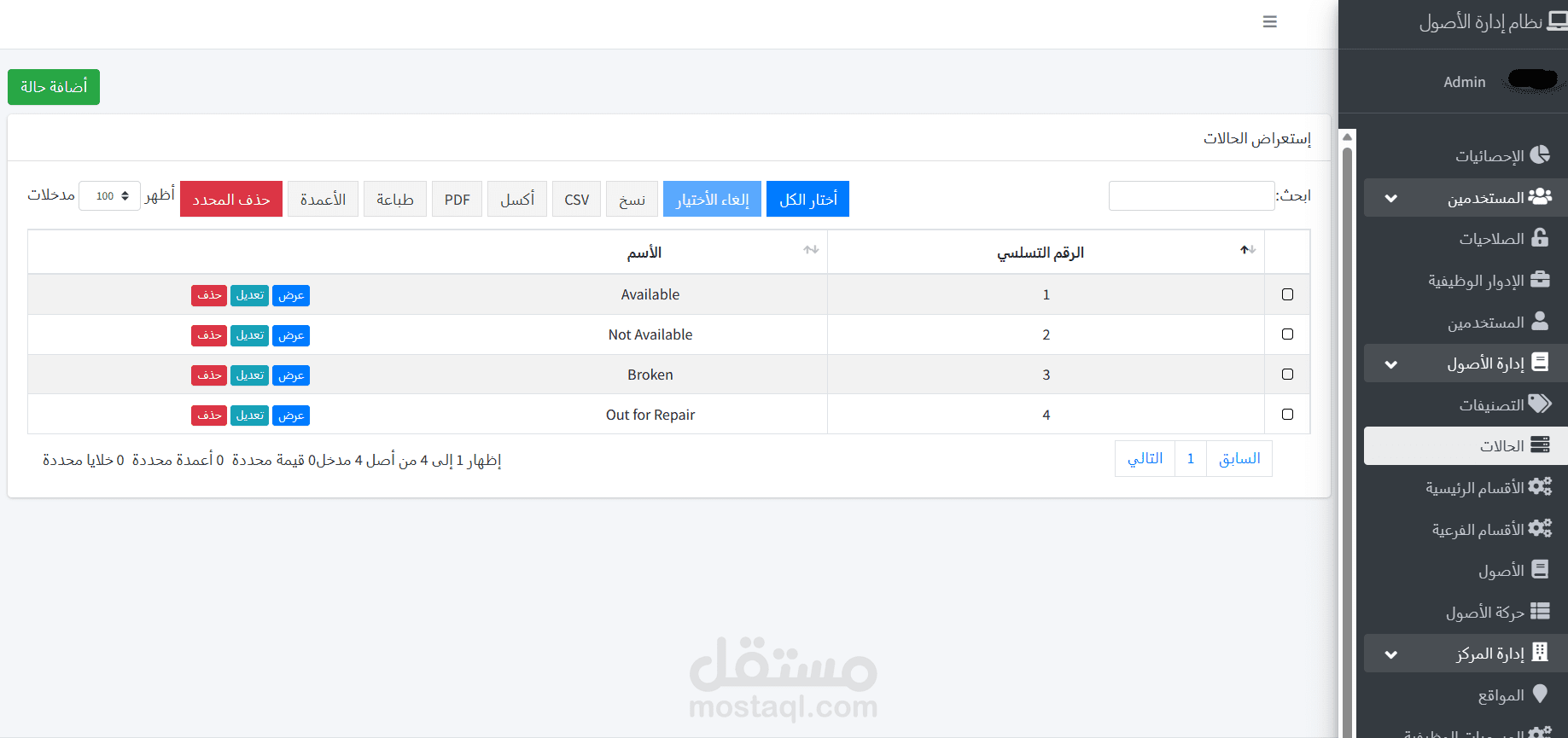 نظام إدارة الأصول للمؤسسات
