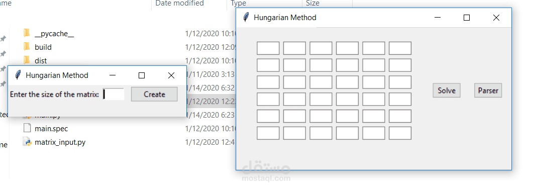 Kuhn-Munkres Algorithm Python GUI