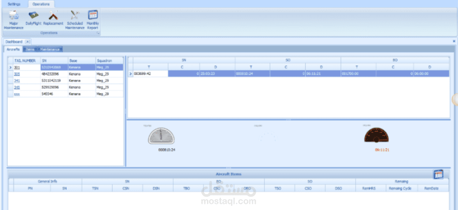 Machine log system for civil aviation companies