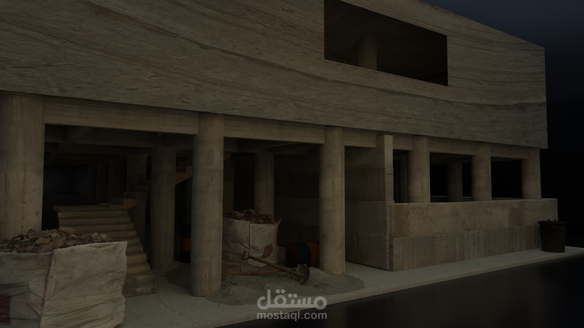تصميم مبنى محاكى للواقع