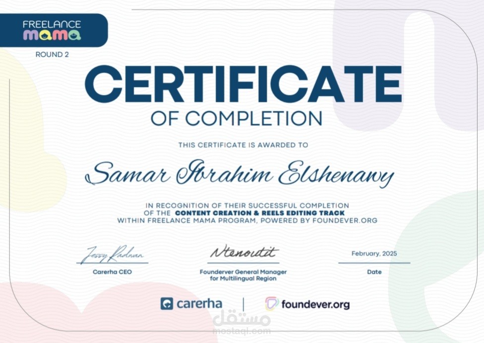 Content creation & reels editing certificate