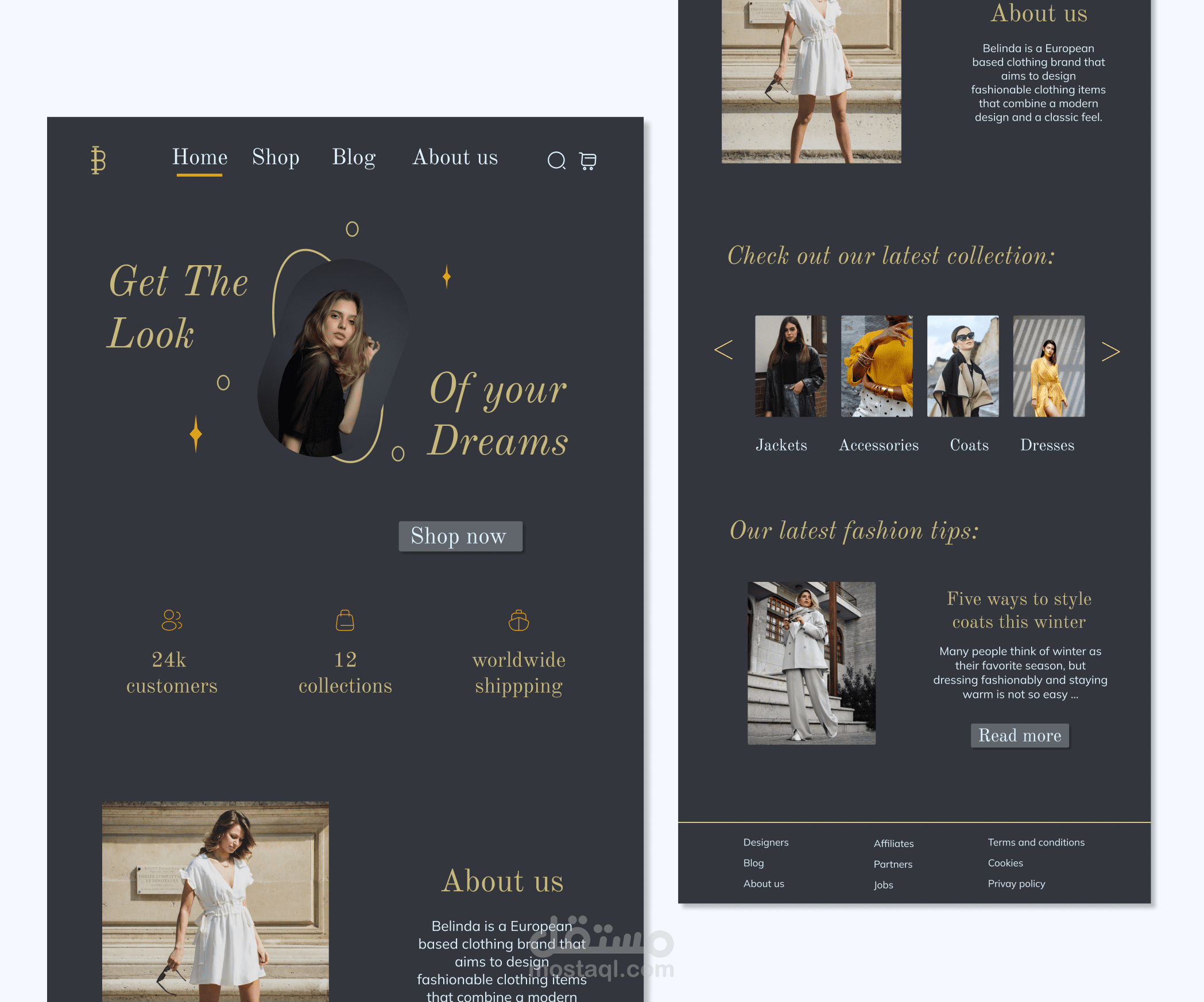 Clothing brand website