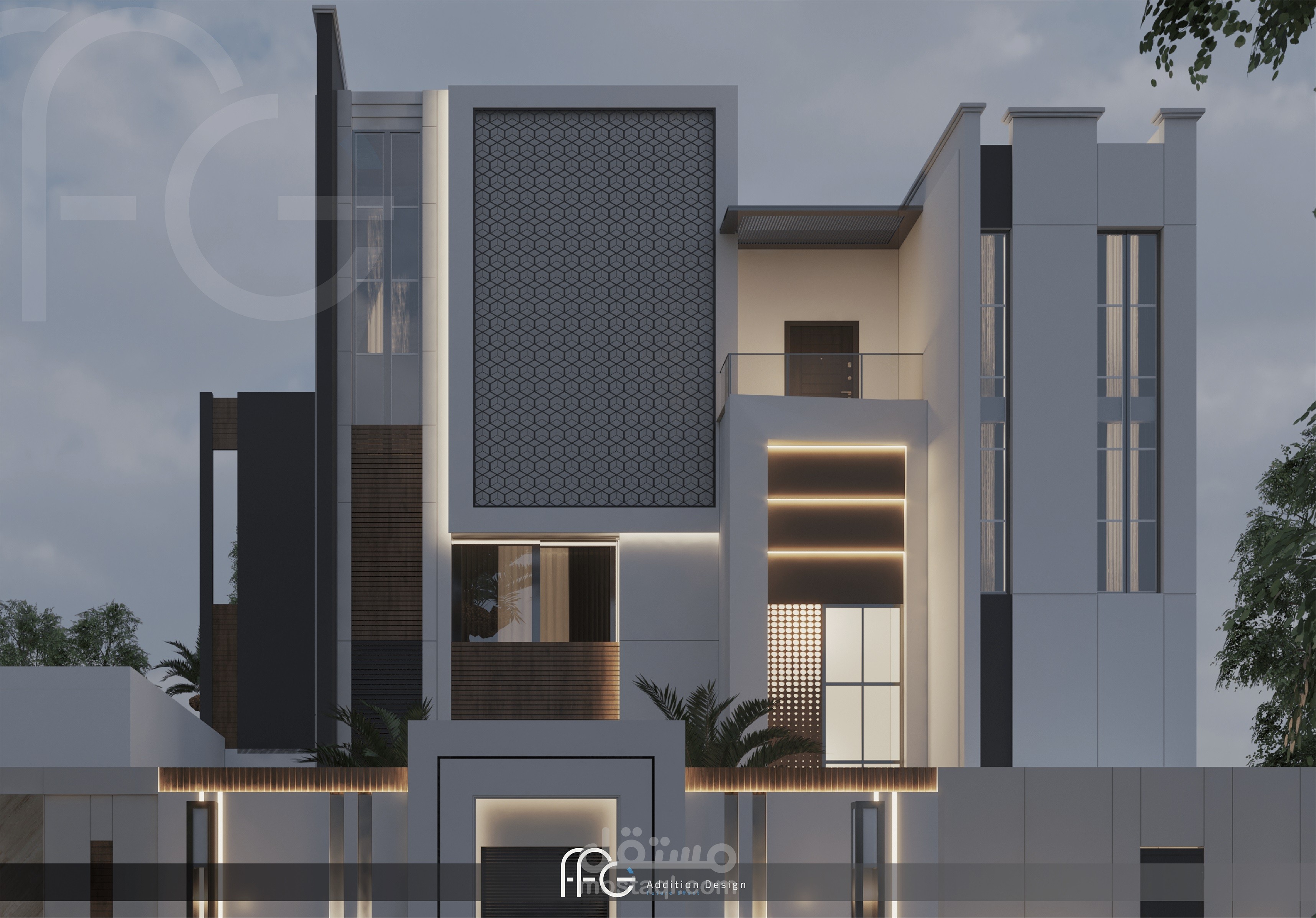 لقطات ليلية، تصميم فيلا - السعودية