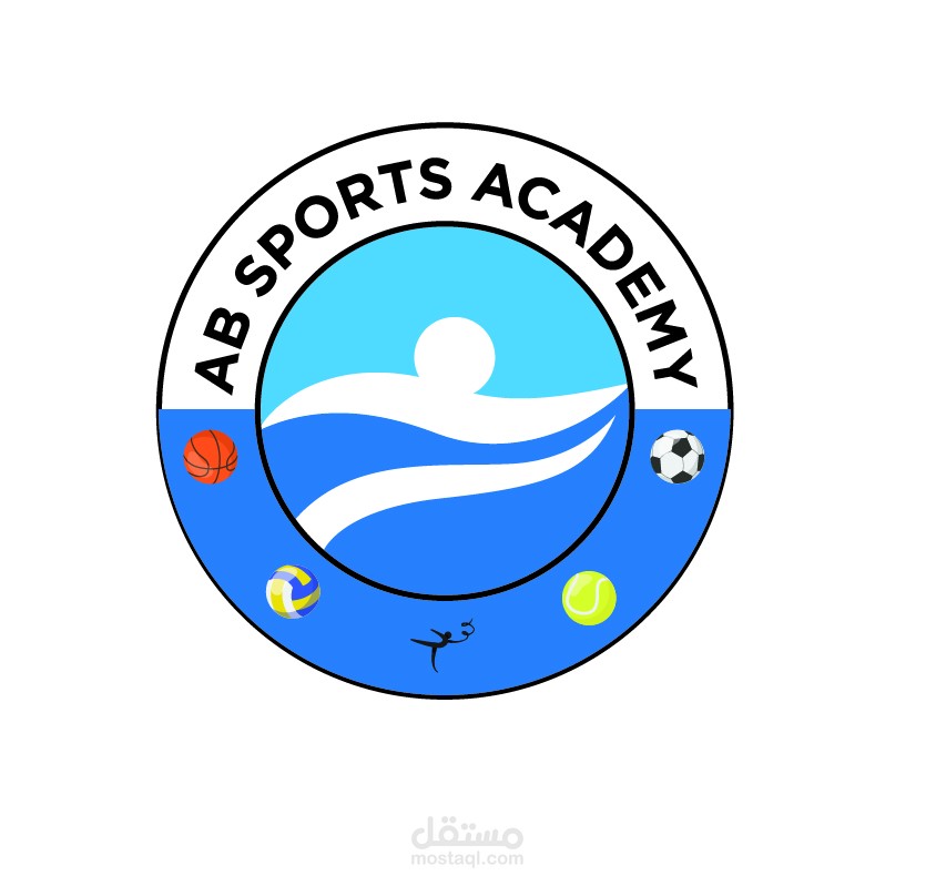 تصميم شعار لأكاديمية سباحة