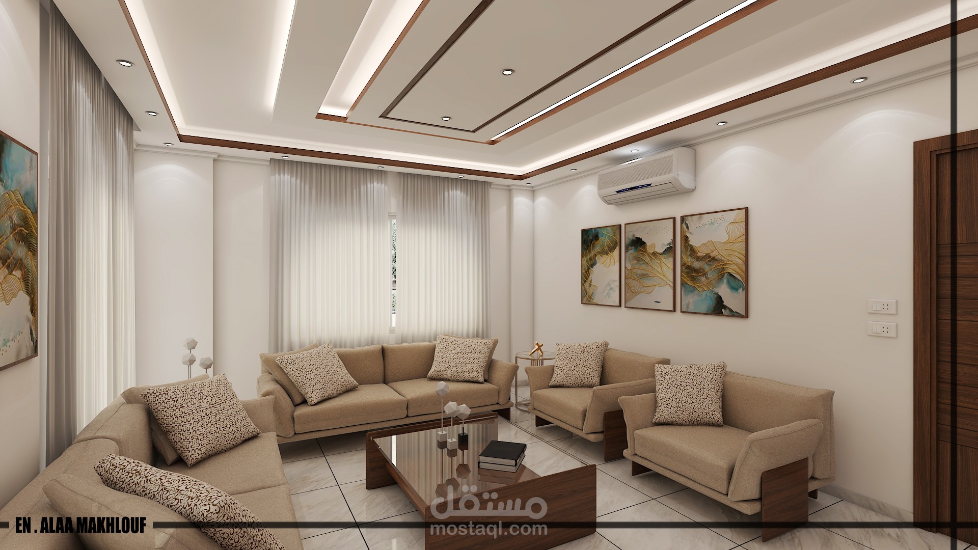 تصميم داخلي لشقة سكنية