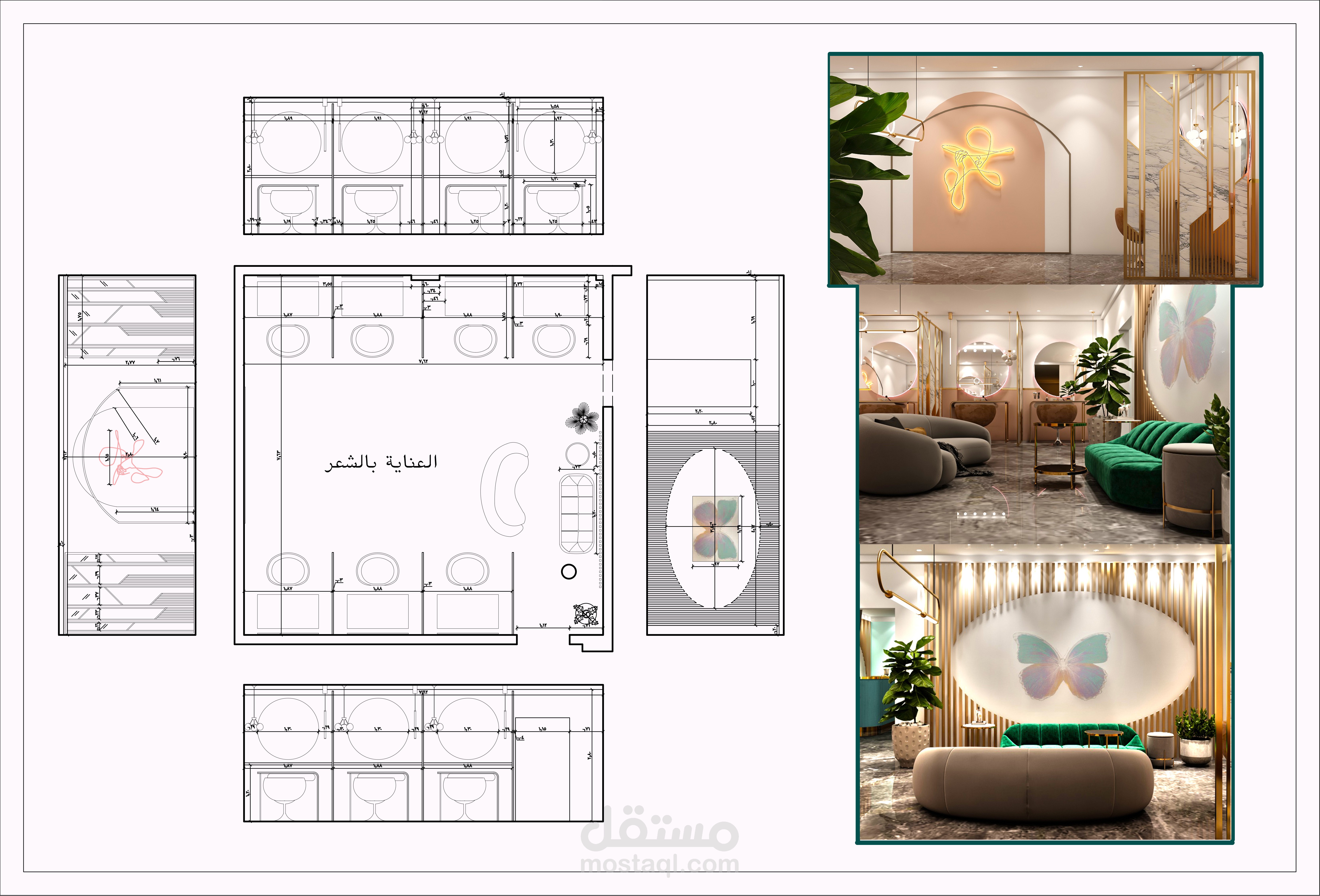 shop drawings for beauty salon