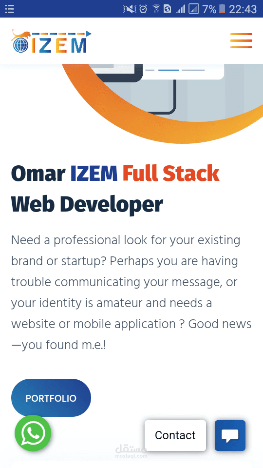 موقع شخصي Portfolio
