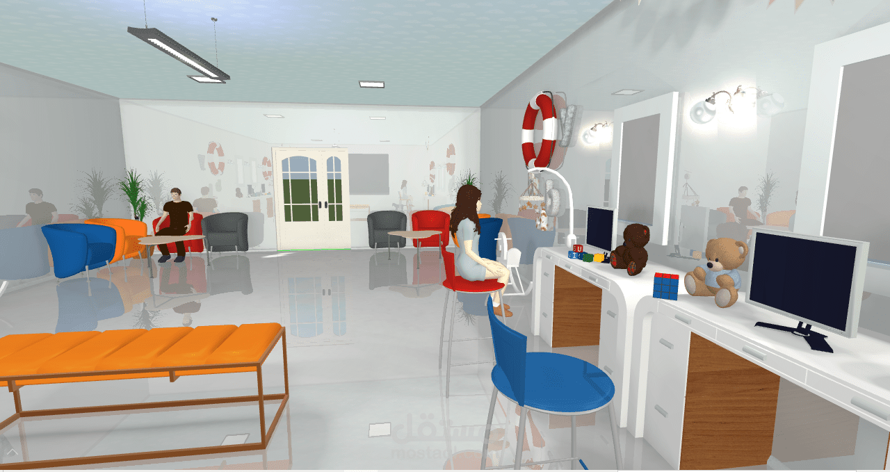 تم تصميم ديكور داخلي لمحل