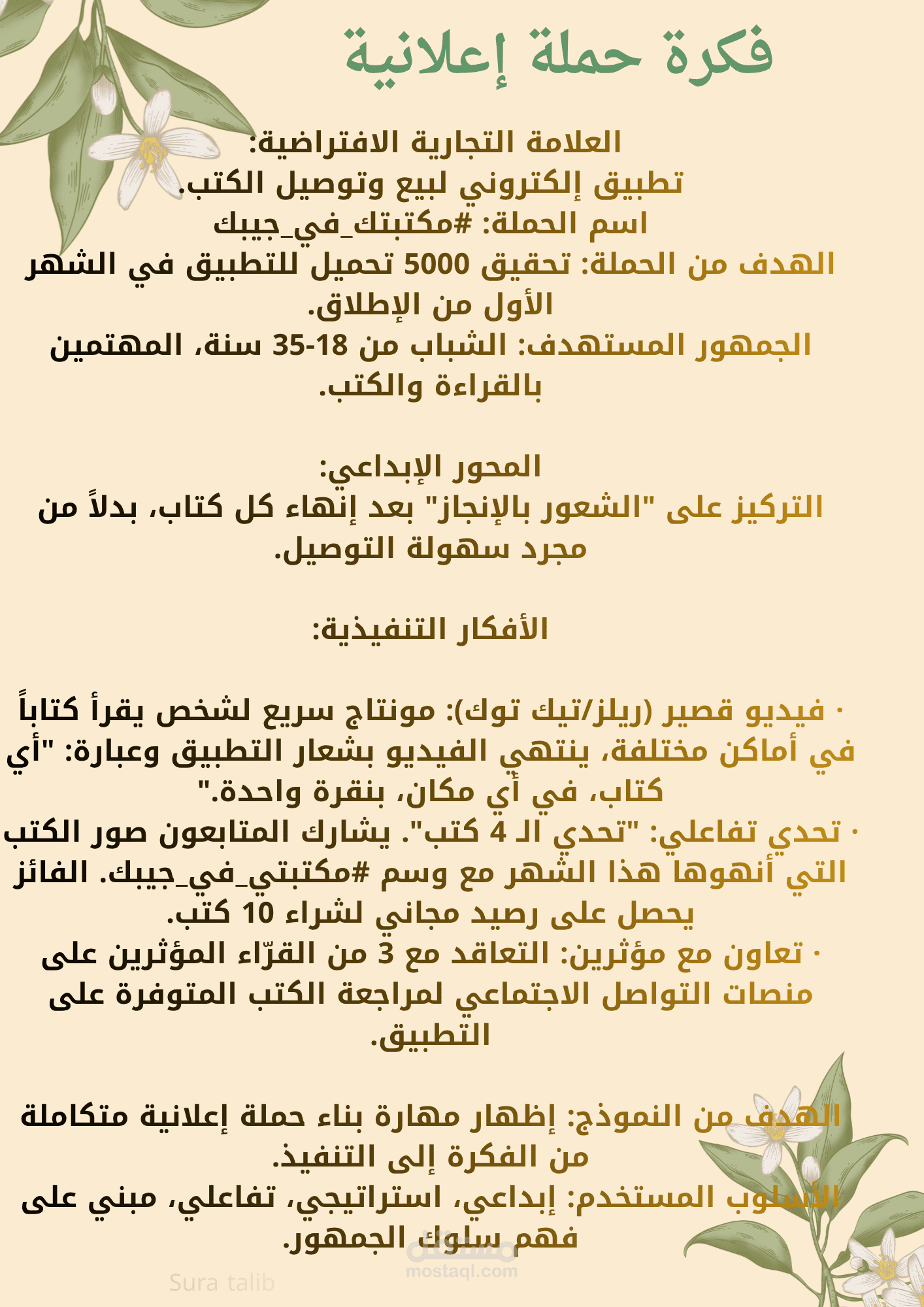 فكرة حملة إعلانية متكاملة