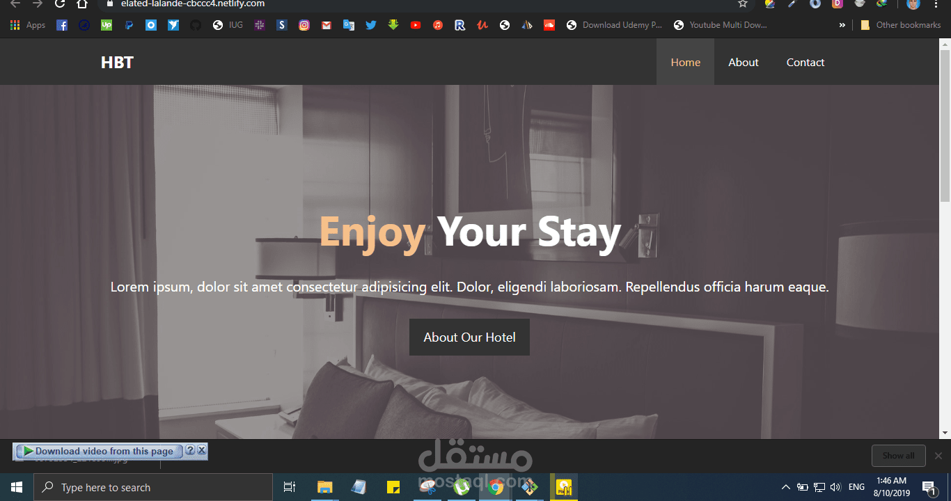 Hotel website