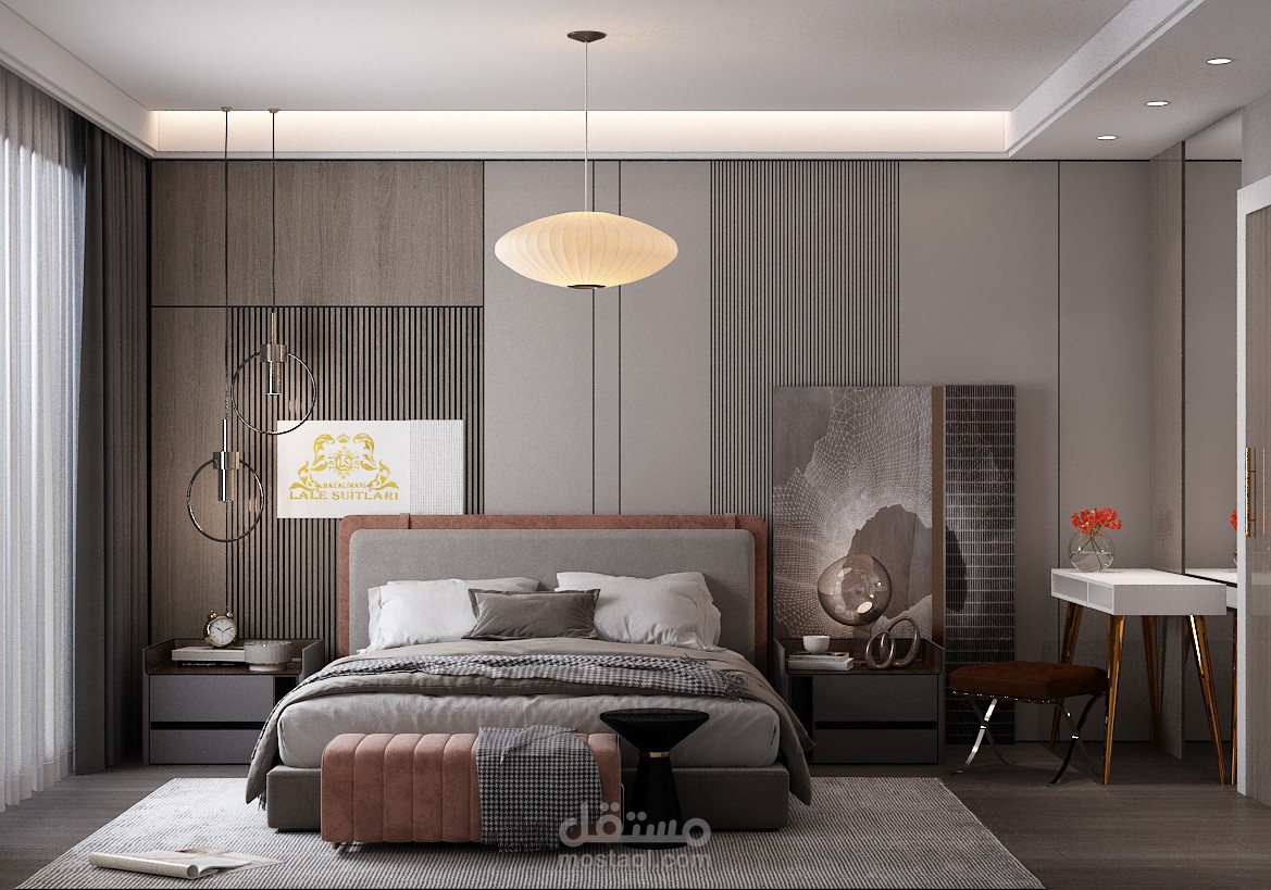 تصميم داخلى لغرفة فندقية بتركيا