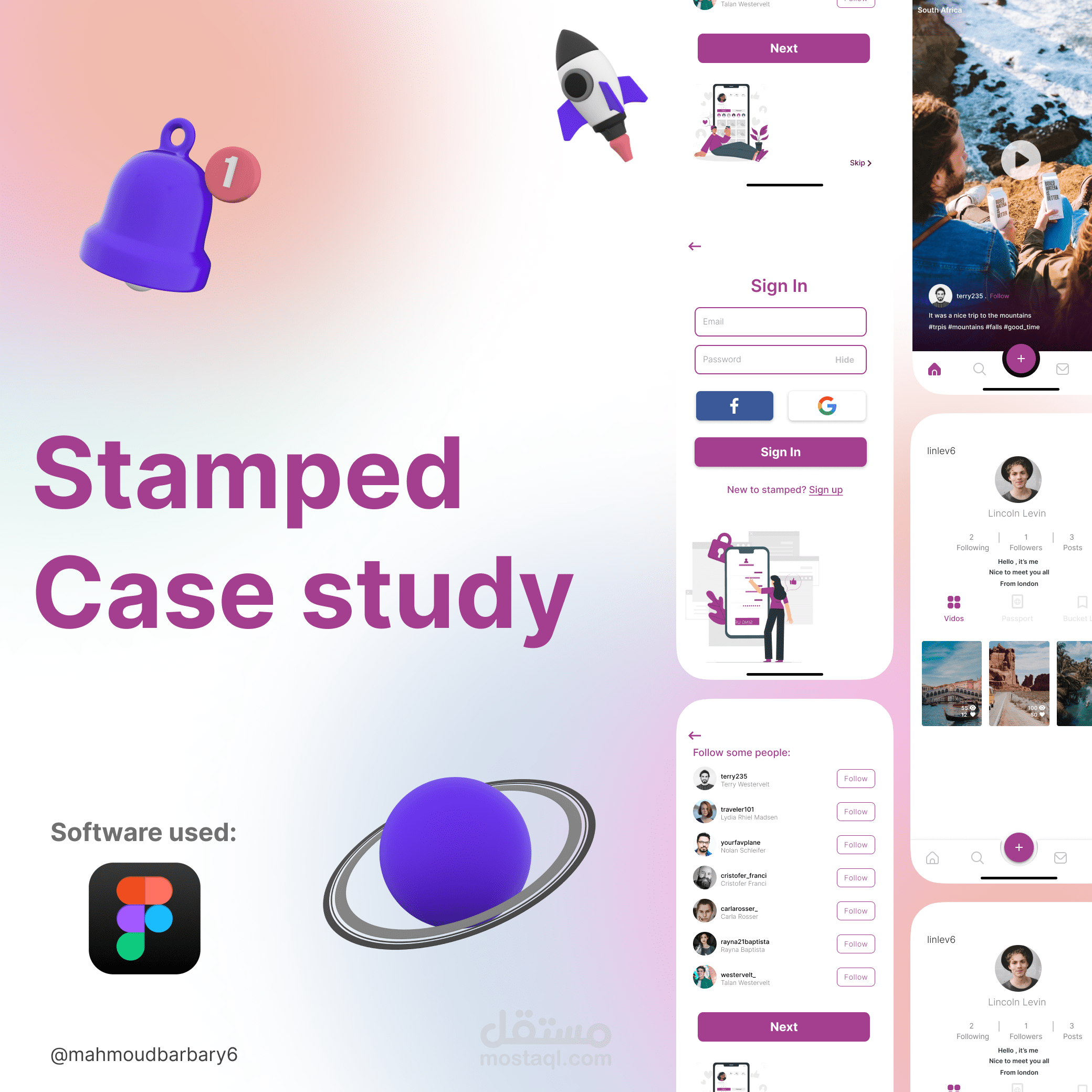 Stamped travel planner and video browsing app. Stamped travel planner and video browsing app