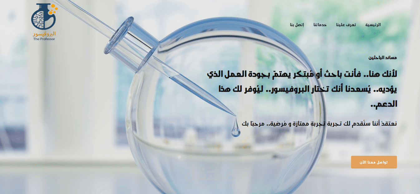 عمل موقع الكترونى لشركة خدمات للباحثين