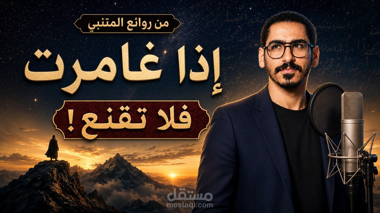 إذا غامرت في شرف مروم | رائعة المتنبي بإلقاء شعري مؤثر