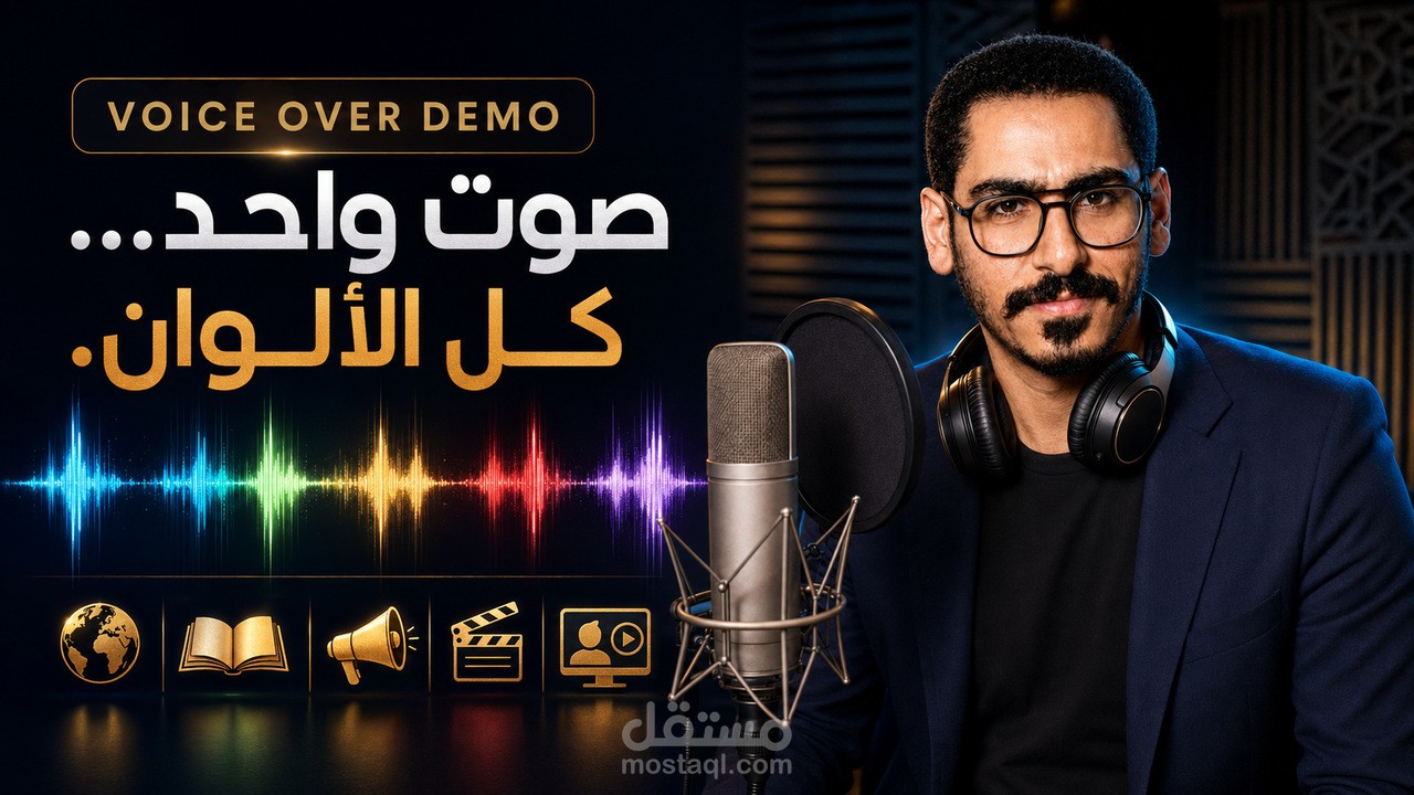 معلق صوتي عربي محترف | ديمو الإعلانات والوثائقيات والكتب الصوتية