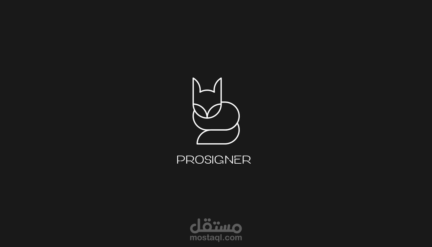 مينيماليست لوغو لقطة  Cat Minimalist Logo