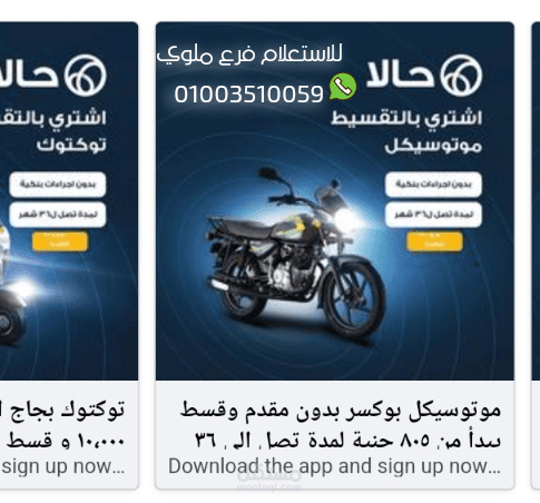 تسويق وتصميمات لشركة حالا وتساهيل المنيا
