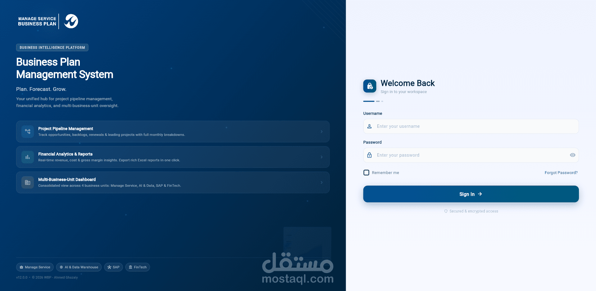 wavz Business Plan web application