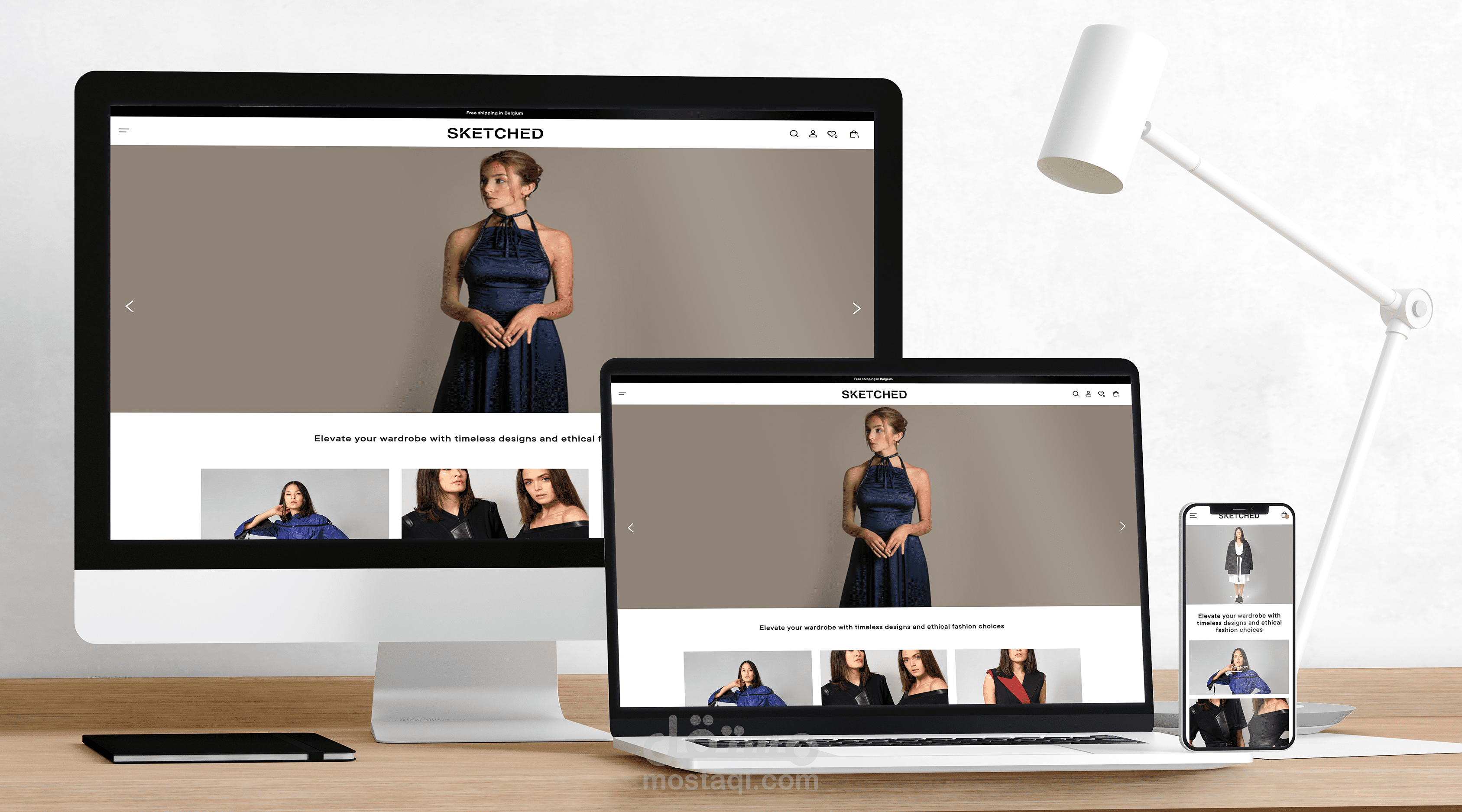تصميم موقع الكتروني لشركة سكيتشد - بلجيكا