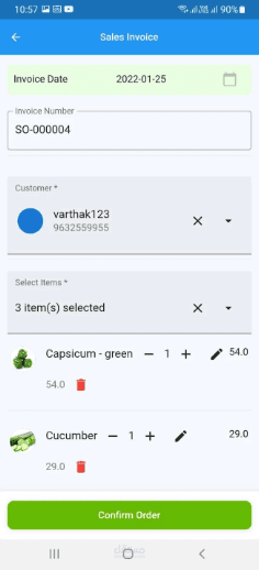 تطبيق انشاء فواتير شراء ومبيعات Varthak (لا يزال تحت التطوير)