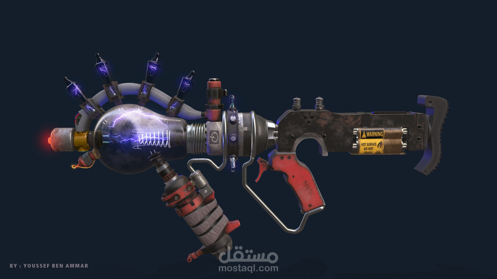 تصميم مسدس كهربائي ثلاثي الأبعاد