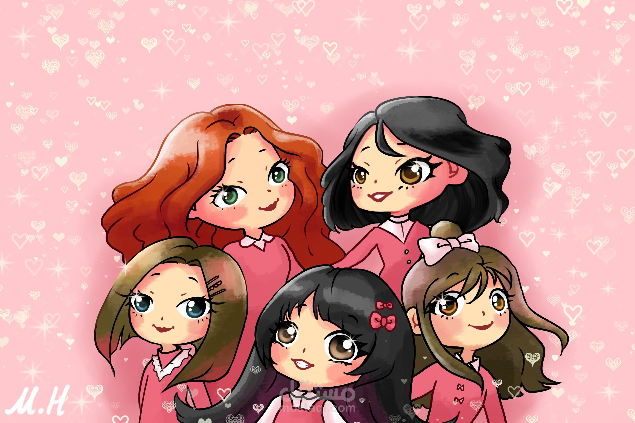 تصميم شخصيات فتيات