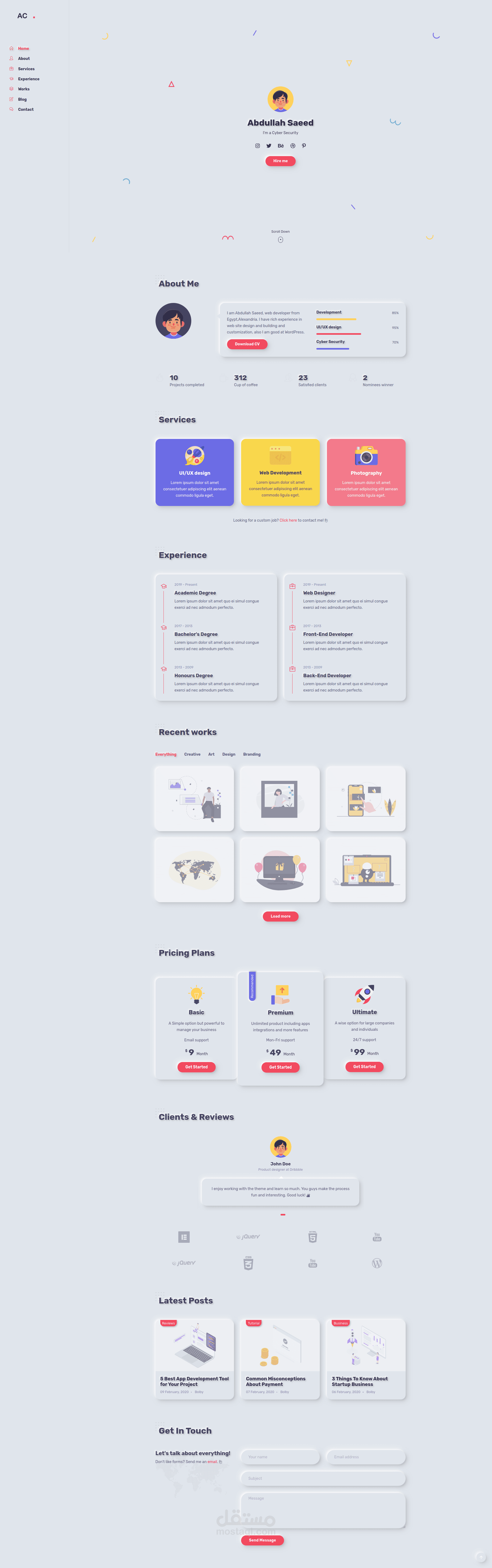 Animation Personal Website Responsive