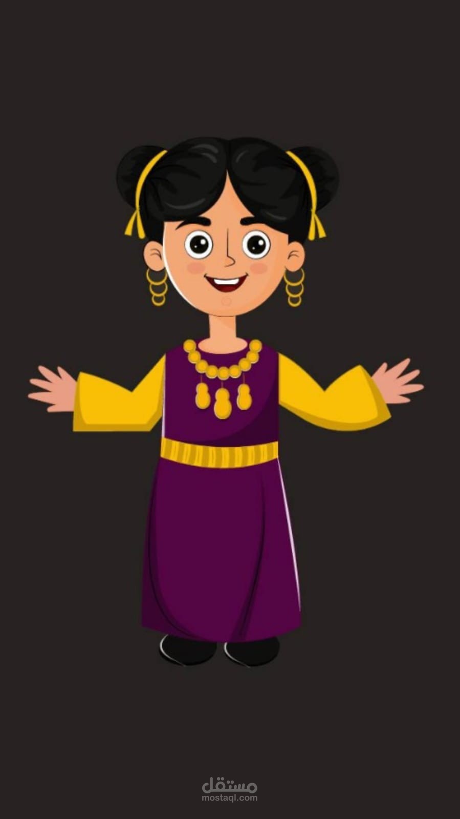 رسم شخصية البنت باستخدام الاليستريتور